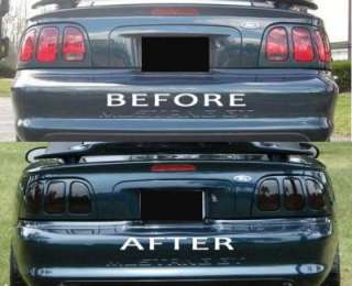 Mustang smoked tinted tail light covers vinyl 96 98  