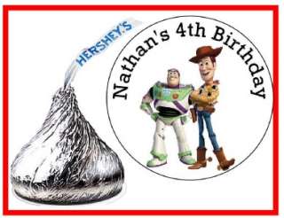 216 TOY STORY BIRTHDAY PARTY FAVORS HERSHEY KISS LABELS  