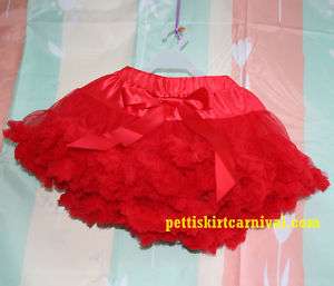GIRLS RED PETTISKIRT PAGEANT BIRTHDAY PARTY TUTU 6M 10Y  