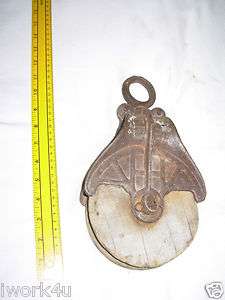 Myers OK # H299 Wood Wheel Block & Tackle Pulley  
