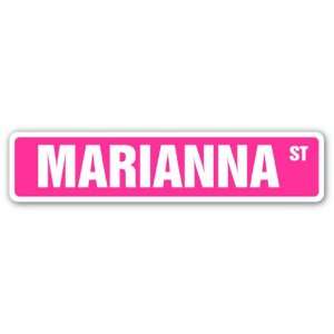  MARIANNA Street Sign name kids childrens room door bedroom 