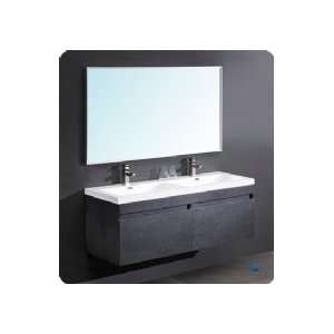 Fresca Modern Bathroom Vanity w/ Wavy Double Sinks FVN8040GO Gray Oak