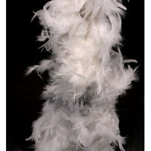 Lightweight feather boa   white