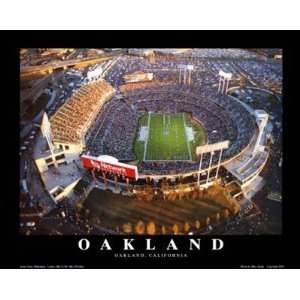  Unframed McAfee Stadium Oakland Raiders Large Aerial Print 