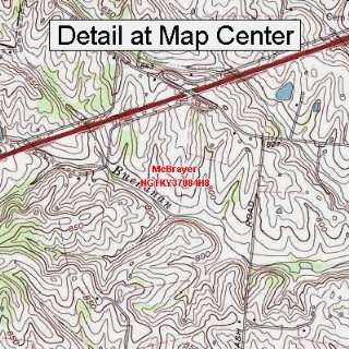   Topographic Quadrangle Map   McBrayer, Kentucky (Folded/Waterproof