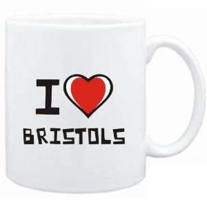  Mug White I love Bristols  Cats