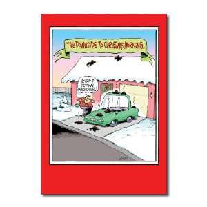 Funny Merry Christmas Card Reindeer Poop humor holiday Humor Greeting 