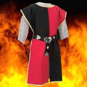 MEDIEVAL KNIGHT Mens Sleeveless Two Tone Colors TABBARD TUNIC with 