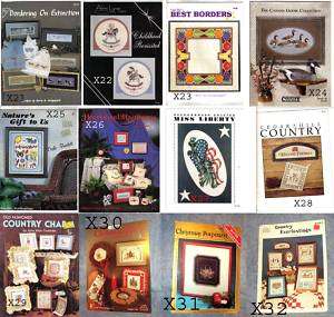 Cross Stitch Patterns,Books,Leaflets CHOICE of Many,2  