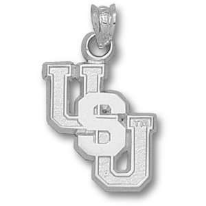  Utah State Diagonal USU Pendant (Silver) Sports 