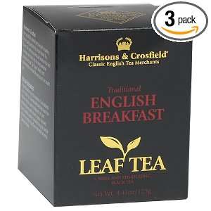 Harrisons & Crosfield English Breakfast Leaf Tea, 4.41 Ounce Boxes 