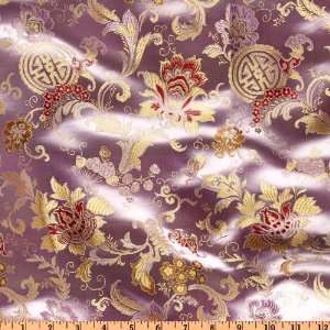  44 Wide Chinese Brocade Shanghai Lilac Fabric By The 