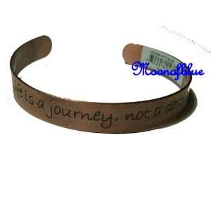  Inspiration Copper Cuff Bracelet   Life is a journey, not 