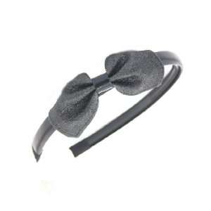   Fabric Material Bow On Matching Metallic Fabric Headband Beauty