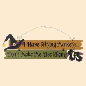  Halloween Flying Monkeys Sign   Party Decorations & Wall 