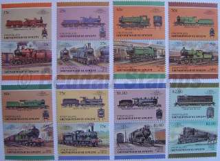 1987 UNION ISLAND Railway Loco100 Train Stamp Set #6  