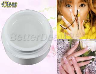 High Quality 4 x Pink Clear White Acrylic Nail Art UV Builder Gel Tips 