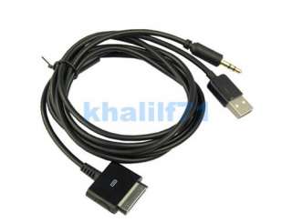   CAR AUX Audio Music USB Charge SYNC Cable fr iPod Touch iPhone 4 3GS