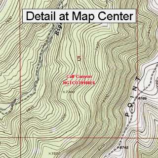 USGS Topographic Quadrangle Map   Calf Canyon, Colorado (Folded 