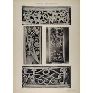 1911 Print Facade Sculpture Brou Gothic Church France   Original Print