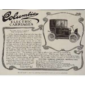  1905 Ad Columbia Electric Carriage Brougham Mark LXVIII 