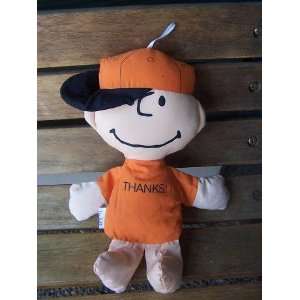  Vintage Charlie Brown THANKS Beanie Doll 