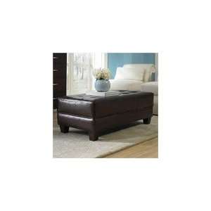   Riverside Storage Ottoman Coffee Table with Wood Legs