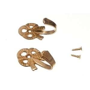 CURTAIN TIE BACK HOLD BACK HOOKS SMALL BOW 45MM EB WITH SCREWS ( 10 