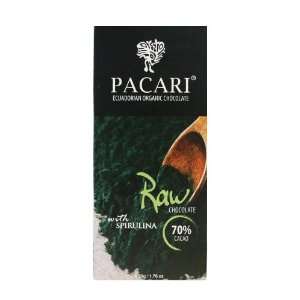 Pacari Organic Ecuadorian Chocolate Raw 70% with Spirulina  