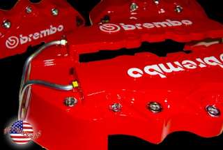   RED 10.5 F&R BREMBO RACING STYLE BRAKE CALIPER COVER SET NO PAINT