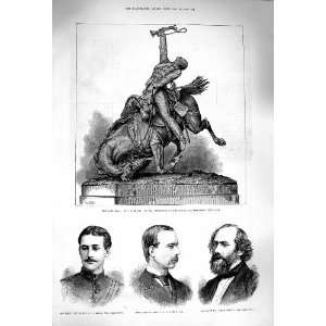   1879 Bright Wynne Grant War Statue Last Call Man Horse