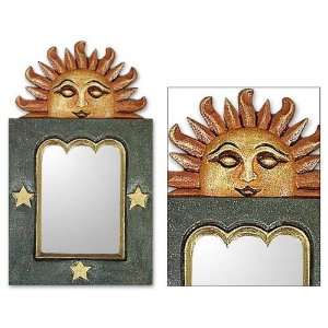  Wood mirror, Moche Sun