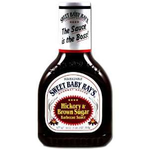 Sweet Baby Rays Hickory & Brown Sugar Barbecue Sauce, 18 oz (Pack of 