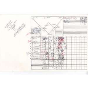 Suzyn Waldman Handwritten/Signed Scorecard Yankees at White Sox 4 22 