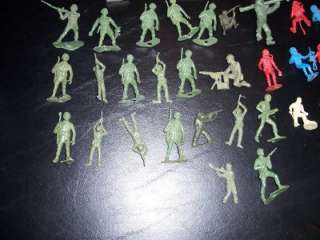 Vintage Plastic Toy Army Soldier figures Astronaut MPC Indians Lido 