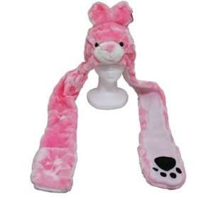  Plush Double Faced Long Arm Pink Bunny Hat Toys & Games