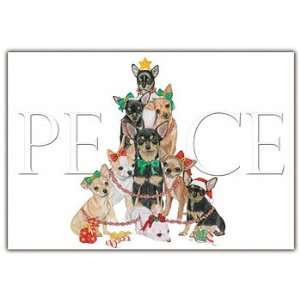  Peace Chihuahua Christmas Cards