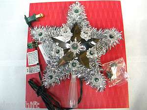   TREE TOPPER 8 LIGHTED STAR~BRIGHT CLEAR BULBS~~~