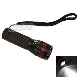 New 3W Cree Super Bright LED Waterproof Flashlight Torch Red Focusing 