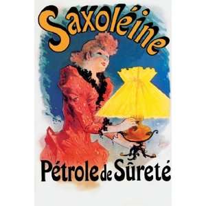 Saxoline   Petrole de Surete by Jules Cheret 12x18 