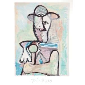  Pablo Picasso, Buste De Homme, Plate Signed Estate 