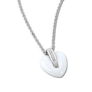 Morellato Ladies Necklace in White Steel with White Crystals, form 