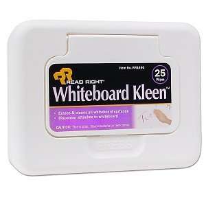  Read Right Whiteboard Kleen Cleaning Cloths 25 Pack 