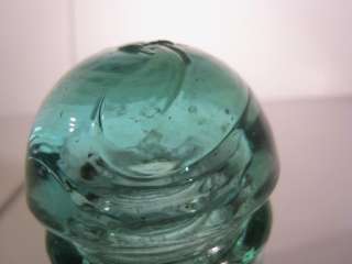 VTG Brookfield Glass Insulator CD 102 Aqua + ERROR Rare  