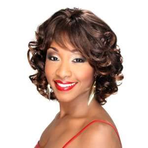  London k Layered Roller Curls W/bangs,skin Front Synthetic 