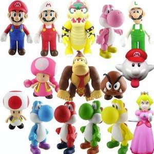    Super Mario Bros PVC Figure Collectors Set of 15 Toys & Games