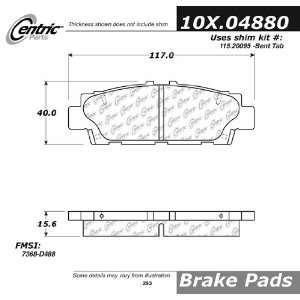  Centric Parts, 102.04880, CTek Brake Pads Automotive