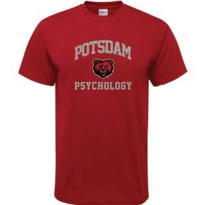  SUNY Potsdam Bears Cardinal Red Psychology Arch T Shirt 