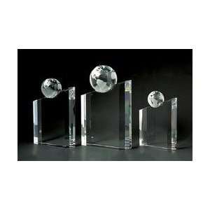  Award C77    Globe Optical Crystal Award/Trophy. Office 
