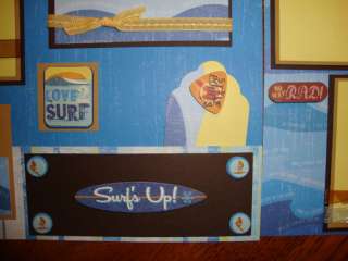 Ocean fun Premade scrapbook pages Vacation Surfs UP Love 2 Surf by PM 